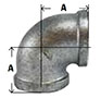 BG Malleable 90 Degree Elbow Diagram